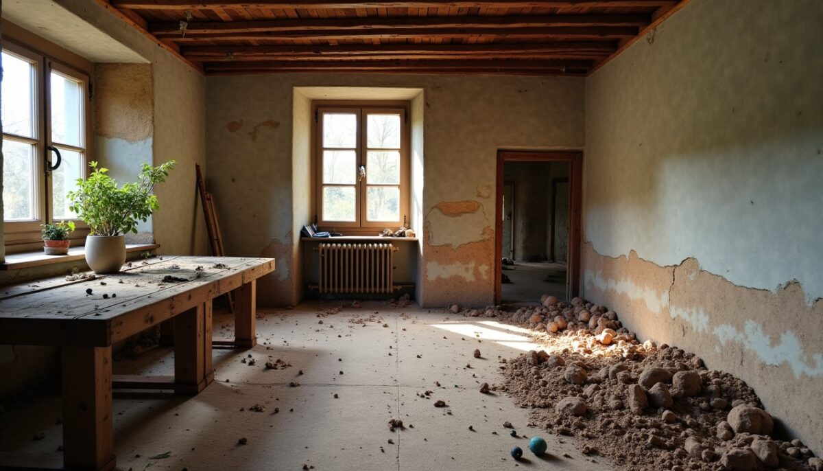 Construire une dalle sur terre battue dans une maison ancienne : un défi crucial face à l'humidité